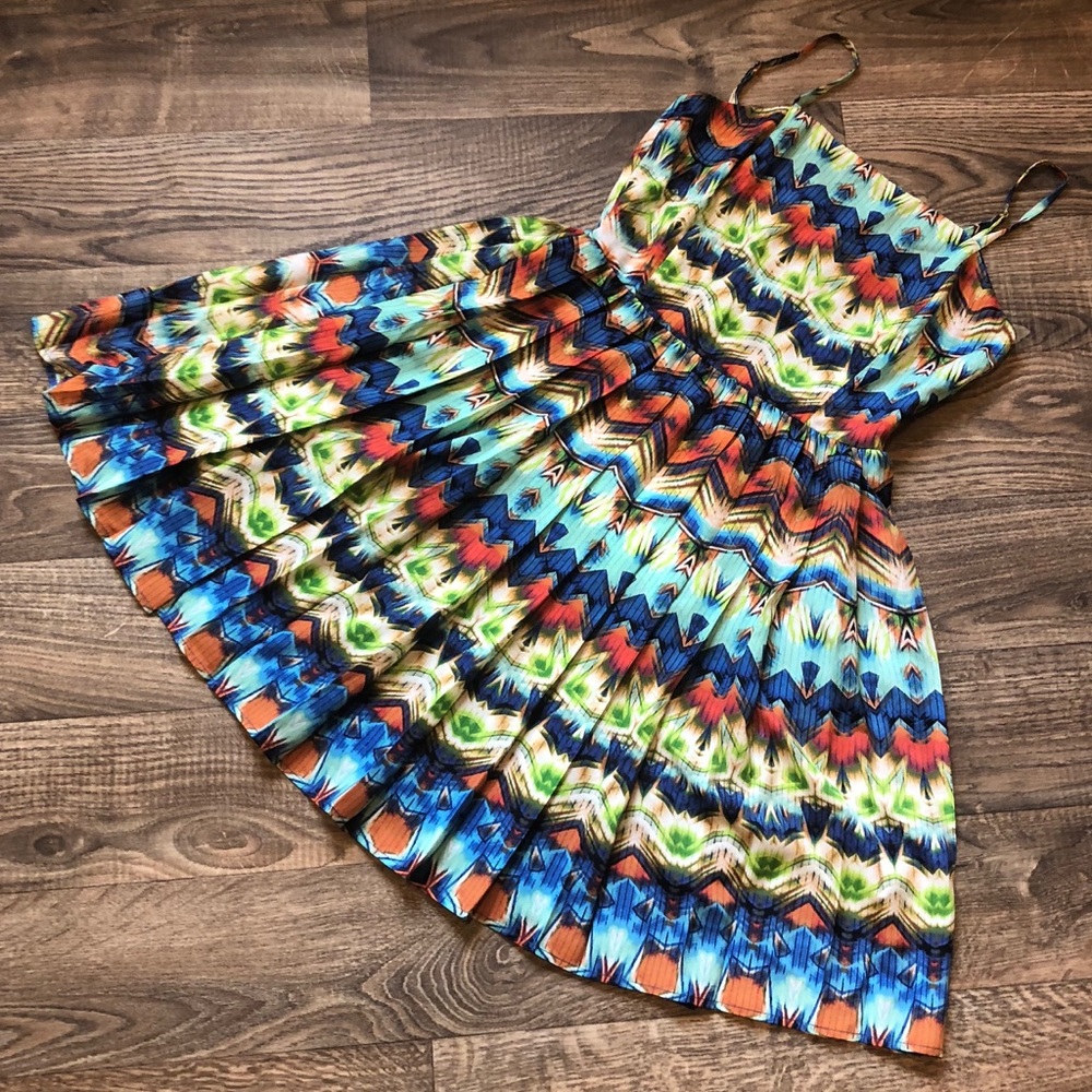 Sugar+Lips Size S Colorwave Tribal pattern Dress - Picture 4 of 8